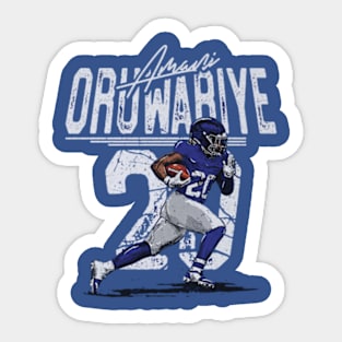 Amani Oruwariye New York G Player Name Sticker